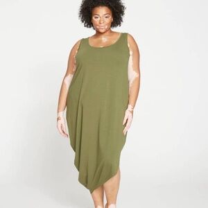 NWT Universal Standard 4XS Geneva Tank Dress in Camo Green (0/XS equivalent)